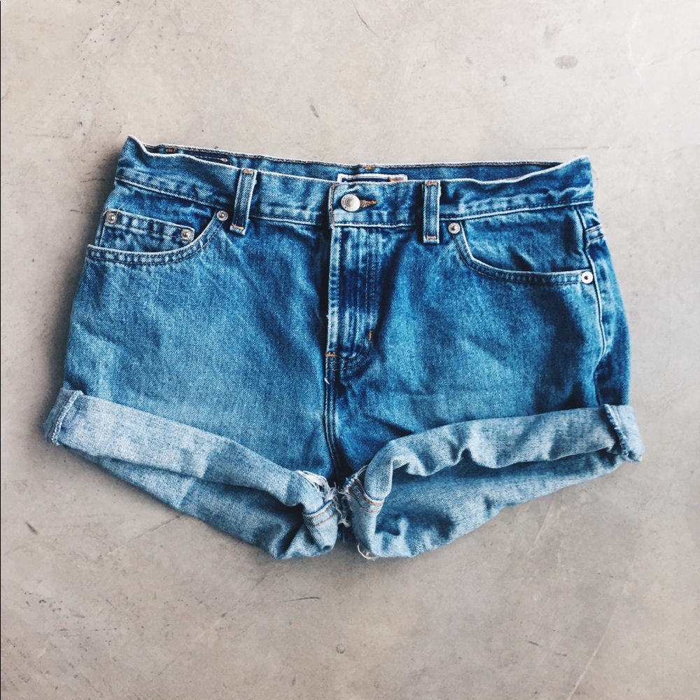 Upcycled old navy denim short.